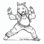 Lively Line Dance Unicorn Coloring Pages 4