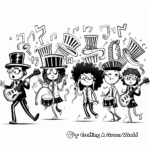 Lively Marching Band Coloring Pages for Music Lovers 2