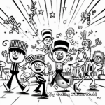 Lively Marching Band Coloring Pages for Music Lovers 4