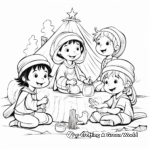 Lively Nativity Play Coloring Pages for Kids 2