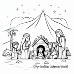 Lively Nativity Play Coloring Pages for Kids 4