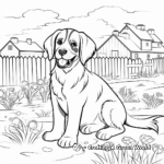 Lively St Bernard Play Scene Coloring Pages 3