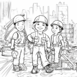 Lively Workers with Tool Belt Coloring Sheets 2