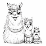 Llamacorn Family Coloring Pages: Parents and Baby 4