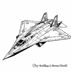 Lockheed Martin F-117 Nighthawk Stealth Fighter Coloring Pages 1