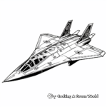 Lockheed Martin F-117 Nighthawk Stealth Fighter Coloring Pages 2