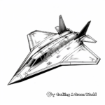 Lockheed Martin F-117 Nighthawk Stealth Fighter Coloring Pages 4