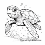 Loggerhead Sea Turtle Coloring Pages for Kids 3