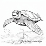 Loggerhead Sea Turtle Coloring Pages for Kids 4