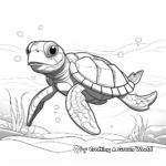 Loggerhead Sea Turtle Coloring Sheets 1