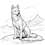 Lone Wolf: Solitary Wolf Coloring Pages 2