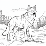Lone Wolf: Solitary Wolf Coloring Pages 3