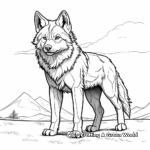 Lone Wolf: Solitary Wolf Coloring Pages 4