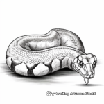 Long Boa Constrictor Slithering Coloring Sheets 4