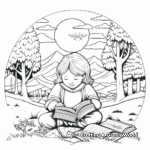 Lord's Prayer Illustrated with Nature Coloring Pages 1