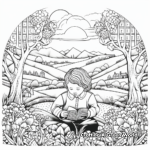 Lord's Prayer Illustrated with Nature Coloring Pages 2