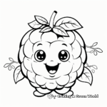 Lovable Cute Raspberry Coloring Pages 1