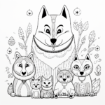 Lovable Wolf Family Portraits Coloring Pages 3