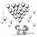 Love Balloons Valentines Coloring Pages 1