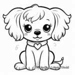 Loveable Kawaii Puppy Coloring Pages 2