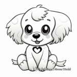 Loveable Kawaii Puppy Coloring Pages 3