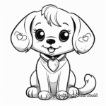 Loveable Kawaii Puppy Coloring Pages 4