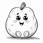 Loveable Pear Coloring Pages for Toddlers 1