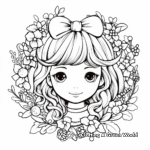 Lovely Christmas Wreath Coloring Pages 1