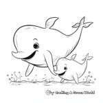 Lovely Couple Whale Coloring Pages 2