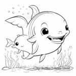 Lovely Couple Whale Coloring Pages 4