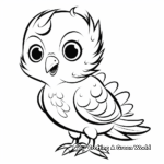 Lovely Cute Parakeet Coloring Pages 1