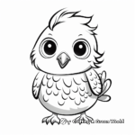 Lovely Cute Parakeet Coloring Pages 2