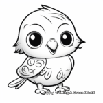 Lovely Cute Parakeet Coloring Pages 4