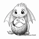 Lovely Heart-Decorated Dragon Egg Coloring Pages 1