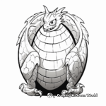 Lovely Heart-Decorated Dragon Egg Coloring Pages 3