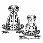 Lovely Lovely Poison Dart Frog Couple Coloring Pages 1