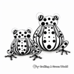 Lovely Lovely Poison Dart Frog Couple Coloring Pages 3