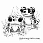 Lovely Lovely Poison Dart Frog Couple Coloring Pages 4
