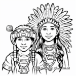 Lovely Native American Coloring Sheets for Kids 1