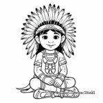 Lovely Native American Coloring Sheets for Kids 2