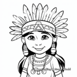 Lovely Native American Coloring Sheets for Kids 3