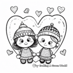 Lovely Valentine Hearts Holiday Coloring Pages for Kids 1