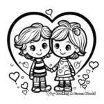 Lovely Valentine Hearts Holiday Coloring Pages for Kids 3