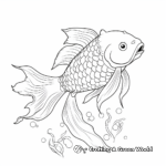 Lucky Golden Koi Fish Coloring Pages 3