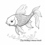 Lucky Golden Koi Fish Coloring Pages 4