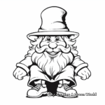 Lucky Leprechaun and Four-Leaf Clover Coloring Pages 3