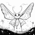 Luna Moth and Stars Coloring Pages 3