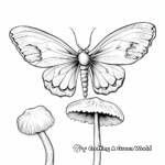 Luna Moth Life Cycle Coloring Pages 1