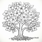 Lush Tree Blossoms Coloring Pages 1
