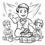 Magic Show at Birthday Party Coloring Pages 3